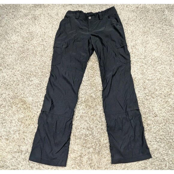 Duluth Dry On The Fly Cargo Pants Womens 8 X 35 Black Hiking Roll Tab Gorpcore - Picture 1 of 6